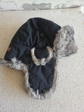 CrownCap Real Rabbit Fur Trapper Bomber Hat L/G